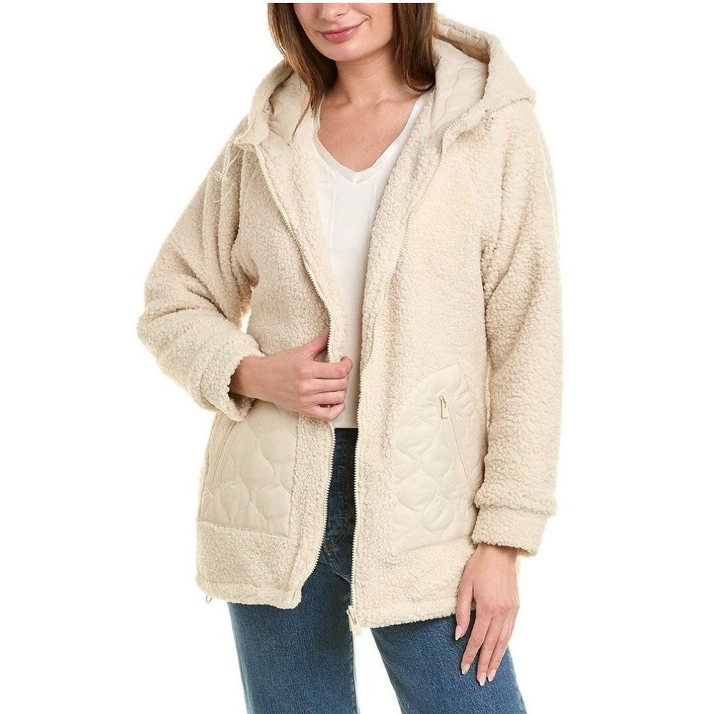 Hurley Irving Hooded Sherpa Quilted Reverseablr Jacket Women's Size XL